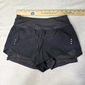 Soothfeel Womens Gray Running Shorts‎ Activewear Pocket Lined Reflective